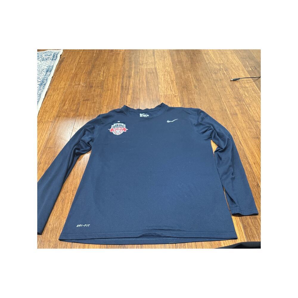 Nike Dri-FIT Washington Spirit Long Sleeve Shirt Navy Athletic Soccer Medium - Picture 3 of 7
